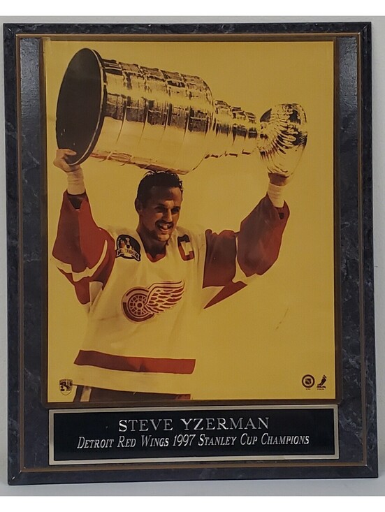 NHL Other - Steve Yzerman Detroit Red Wings 1997 Stanley Cup Champions Framed Photo Plaque